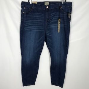 Celebrity Pink Blue Skinny Ankle Jeans Size 24